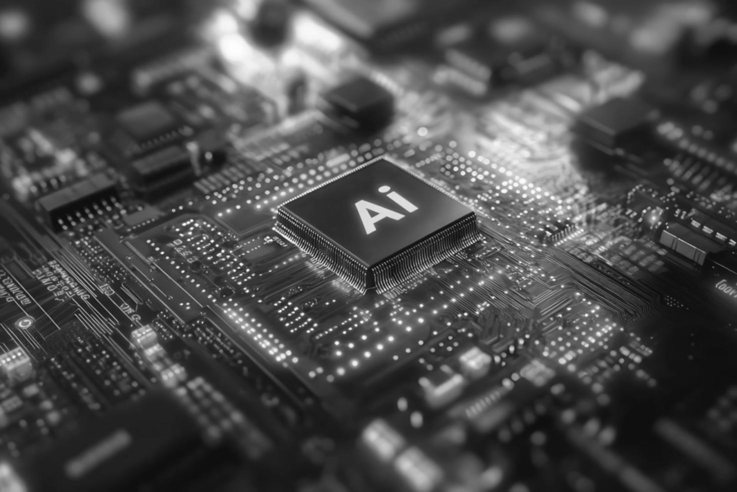 Nahaufnahme von Code und Datenvisualisierung auf Bildschirmen während eines KI-Projekts